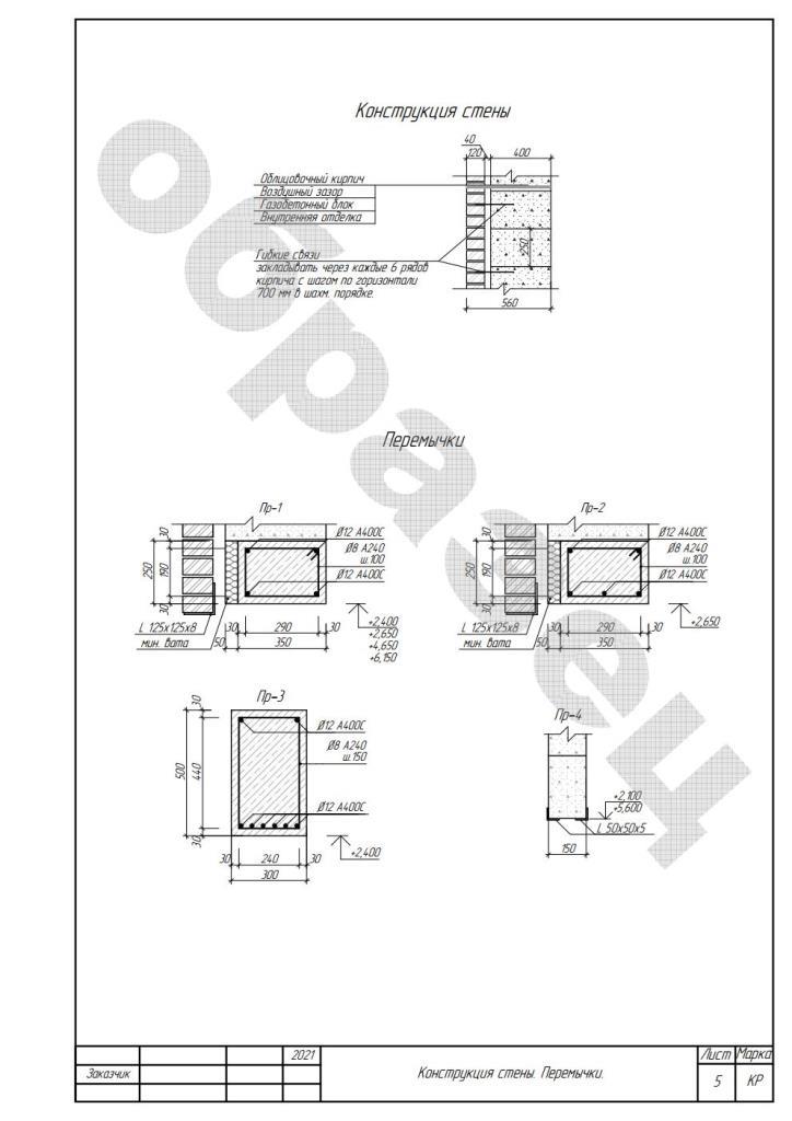 6. Конструкция стены. Перемычки